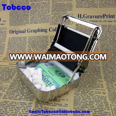 China Factory 70mm Metal Automatic Cigarette Tobacco Roller Machine Box Case Tin Cigarette Rolling