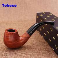 Factory Free logo Smoke 9mm Filer Vintage Tobacco Pipe Stem Set Premium Handcrafted Naturel Red Wood Pipe