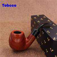 Handmade Nature Solid Red Wood Straight Smoking Pipe Round RoseWood Weed Tobacco Wooden Pipe