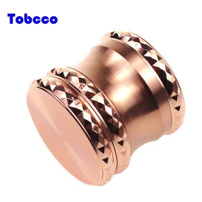 High grade Rose Golden New Arrival Grinder Custom 4 Piece Tobacco Spice Crusher Smoke Shop Herb Grinder