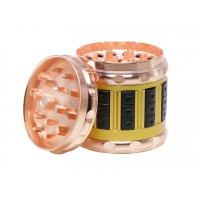 JL-691J New Design 63mm 4 Parts Herb Grinder Zinc Smoking Herb Grinder with Rubber